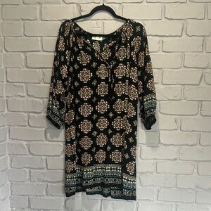 RD Style Black and Red Patterned Dress size L